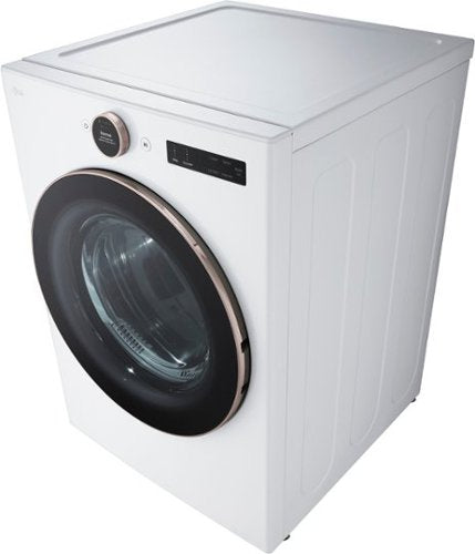 LG - 7.4 Cu. Ft. Stackable Smart Gas Dryer with Steam and Sensor Dry - White