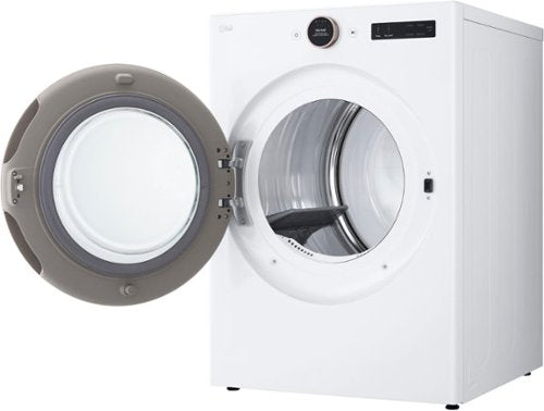 LG - 7.4 Cu. Ft. Stackable Smart Gas Dryer with Steam and Sensor Dry - White