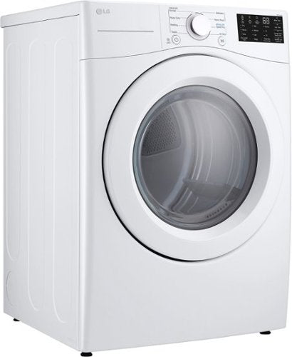 LG - 7.4 Cu. Ft. Stackable Gas Dryer with Wrinkle Care - White