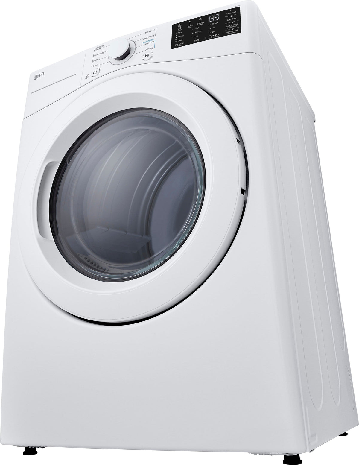 LG - 7.4 Cu. Ft. Stackable Gas Dryer with Wrinkle Care - White