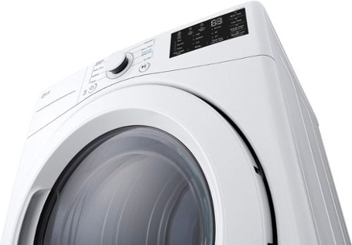 LG - 7.4 Cu. Ft. Stackable Gas Dryer with Wrinkle Care - White