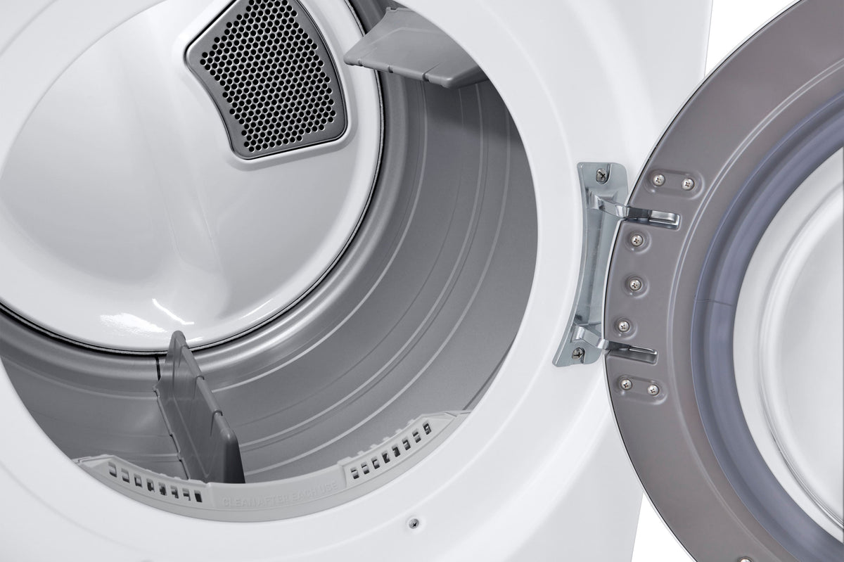 LG - 7.4 Cu. Ft. Stackable Gas Dryer with Wrinkle Care - White