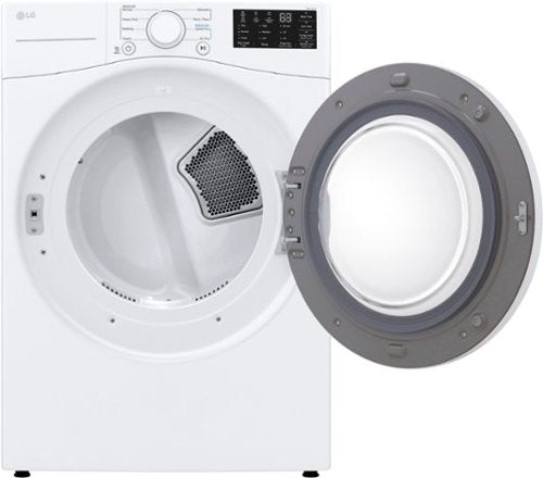 LG - 7.4 Cu. Ft. Stackable Gas Dryer with Wrinkle Care - White
