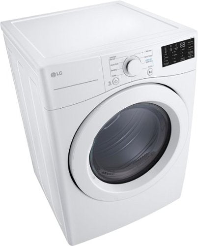 LG - 7.4 Cu. Ft. Stackable Gas Dryer with Wrinkle Care - White