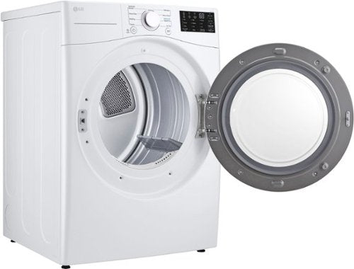LG - 7.4 Cu. Ft. Stackable Gas Dryer with Wrinkle Care - White