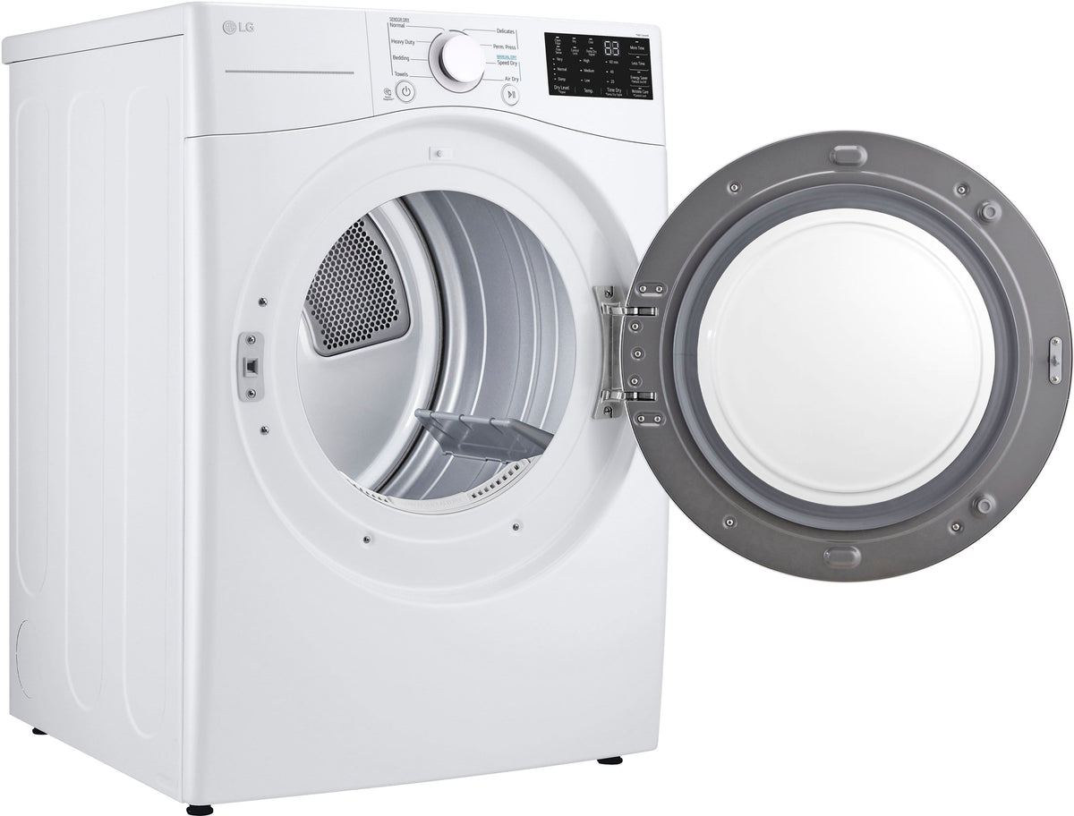 LG - 7.4 Cu. Ft. Stackable Gas Dryer with Wrinkle Care - White