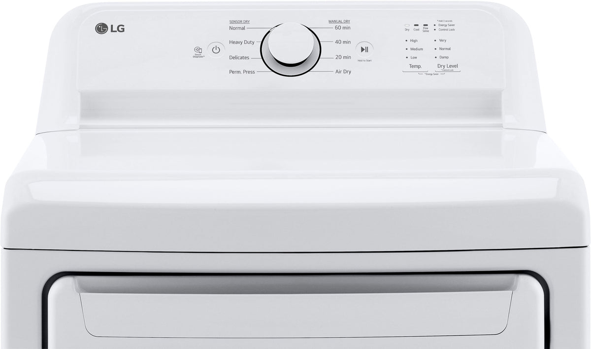 LG - 7.3 Cu. Ft. Gas Dryer with Sensor Dry - White