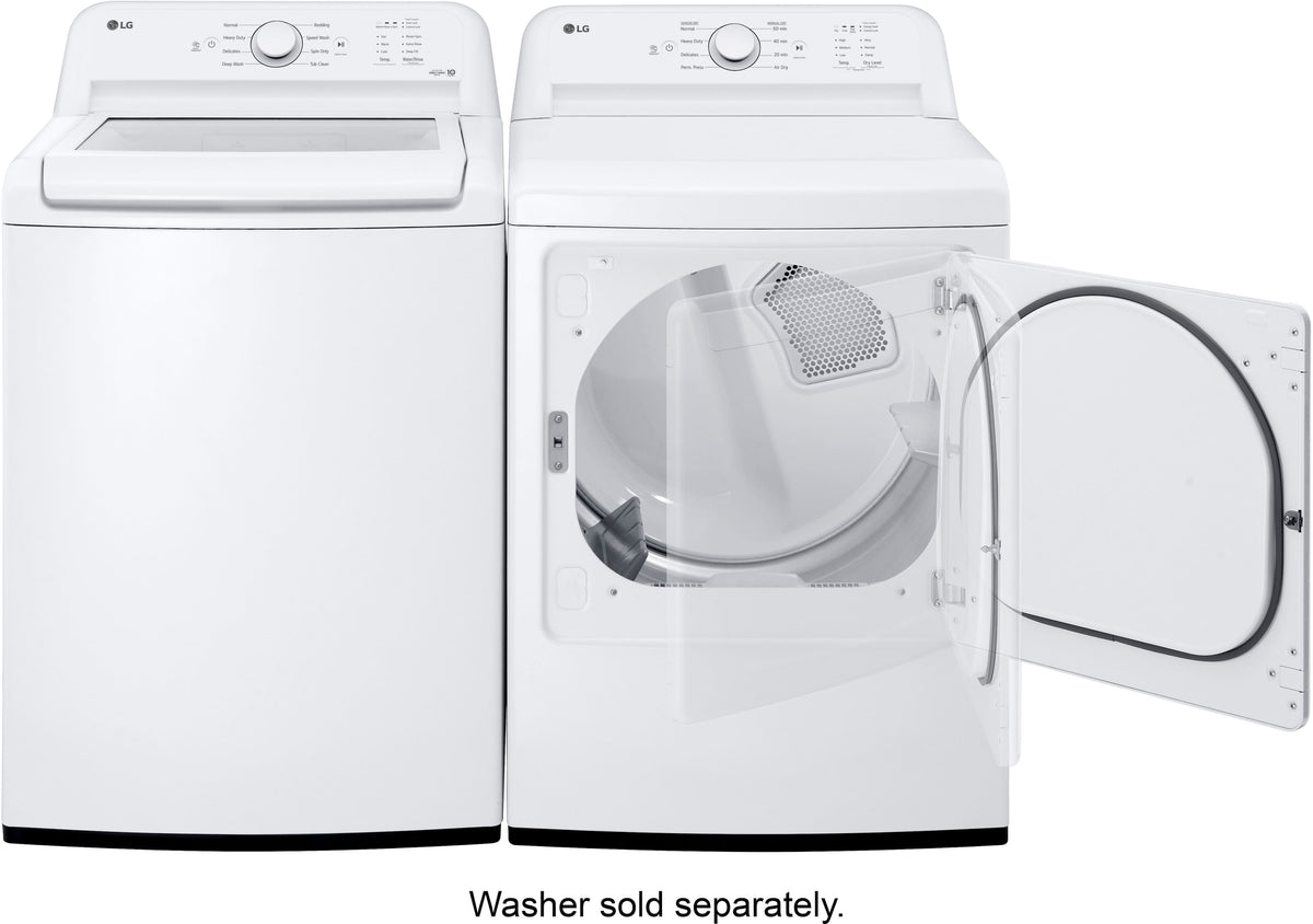LG - 7.3 Cu. Ft. Gas Dryer with Sensor Dry - White