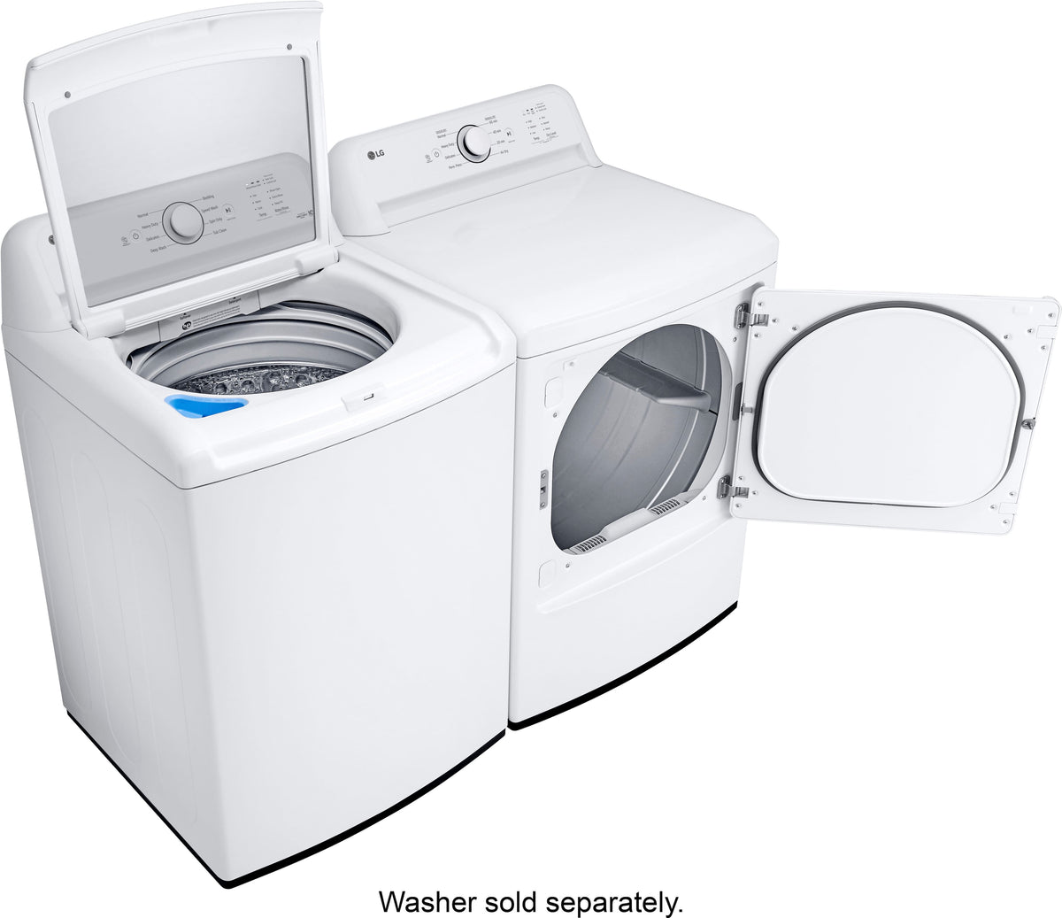 LG - 7.3 Cu. Ft. Gas Dryer with Sensor Dry - White