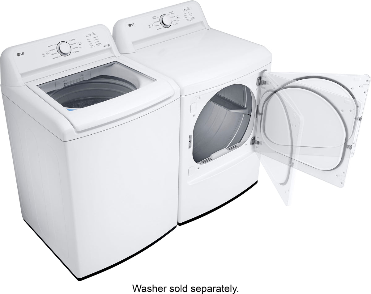 LG - 7.3 Cu. Ft. Gas Dryer with Sensor Dry - White