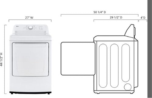 LG - 7.3 Cu. Ft. Gas Dryer with Sensor Dry - White