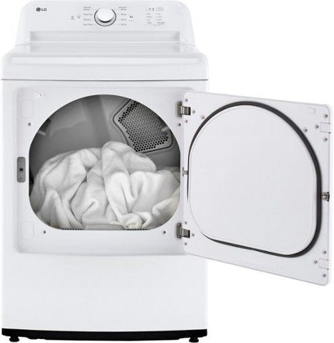 LG - 7.3 Cu. Ft. Gas Dryer with Sensor Dry - White