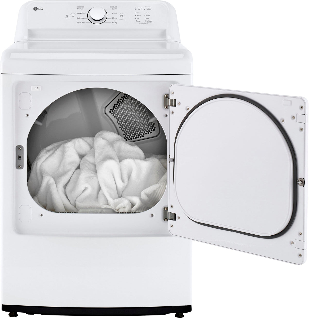 LG - 7.3 Cu. Ft. Gas Dryer with Sensor Dry - White