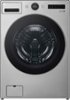 LG - 4.5 Cu. Ft. High-Efficiency Stackable Smart Front Load Washer with Steam and TurboWash 360 - Graphite Steel