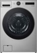 LG - 4.5 Cu. Ft. High-Efficiency Stackable Smart Front Load Washer with Steam and TurboWash 360 - Graphite Steel