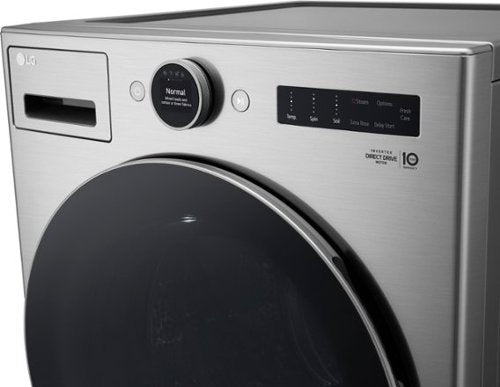 LG - 4.5 Cu. Ft. High-Efficiency Stackable Smart Front Load Washer with Steam and TurboWash 360 - Graphite Steel