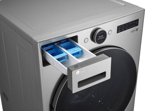 LG - 4.5 Cu. Ft. High-Efficiency Stackable Smart Front Load Washer with Steam and TurboWash 360 - Graphite Steel