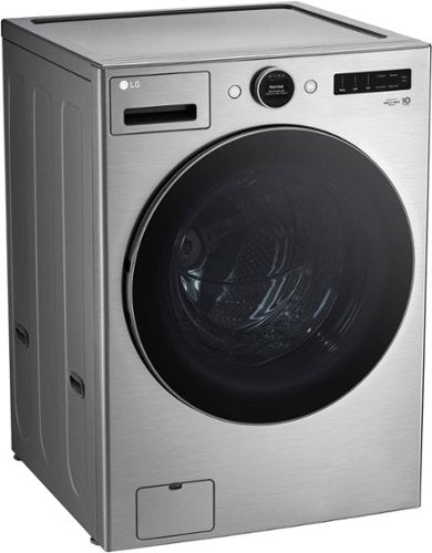 LG - 4.5 Cu. Ft. High-Efficiency Stackable Smart Front Load Washer with Steam and TurboWash 360 - Graphite Steel