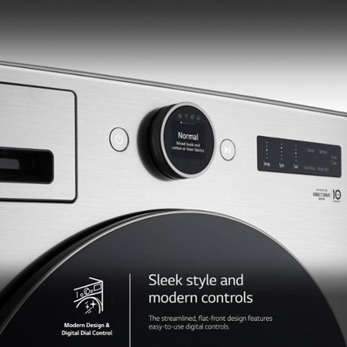 LG - 4.5 Cu. Ft. High-Efficiency Stackable Smart Front Load Washer with Steam and TurboWash 360 - Graphite Steel