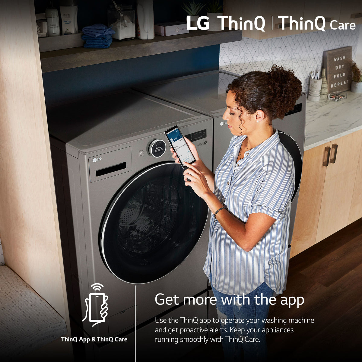 LG - 4.5 Cu. Ft. High-Efficiency Stackable Smart Front Load Washer with Steam and TurboWash 360 - Graphite Steel