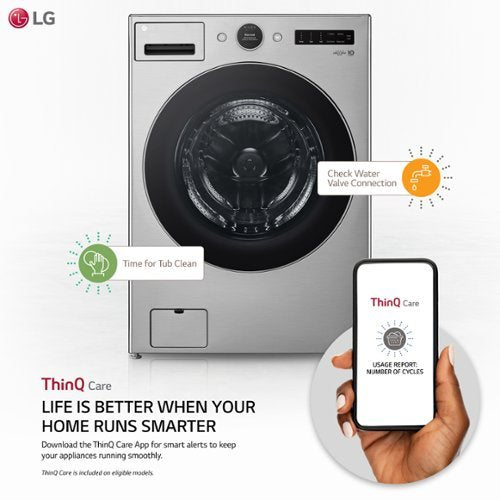 LG - 4.5 Cu. Ft. High-Efficiency Stackable Smart Front Load Washer with Steam and TurboWash 360 - Graphite Steel