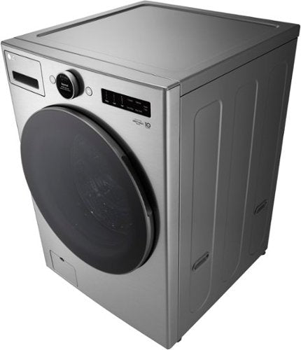 LG - 4.5 Cu. Ft. High-Efficiency Stackable Smart Front Load Washer with Steam and TurboWash 360 - Graphite Steel