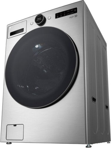 LG - 4.5 Cu. Ft. High-Efficiency Stackable Smart Front Load Washer with Steam and TurboWash 360 - Graphite Steel