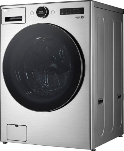 LG - 4.5 Cu. Ft. High-Efficiency Stackable Smart Front Load Washer with Steam and TurboWash 360 - Graphite Steel