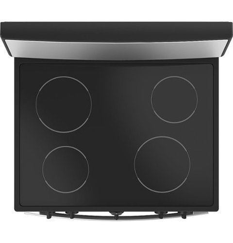 GE - 30 in. Wide 4 Elements 5.0 Cu. Ft. Free-standing Electric Radiant Smooth Cooktop Range - Stainless Steel