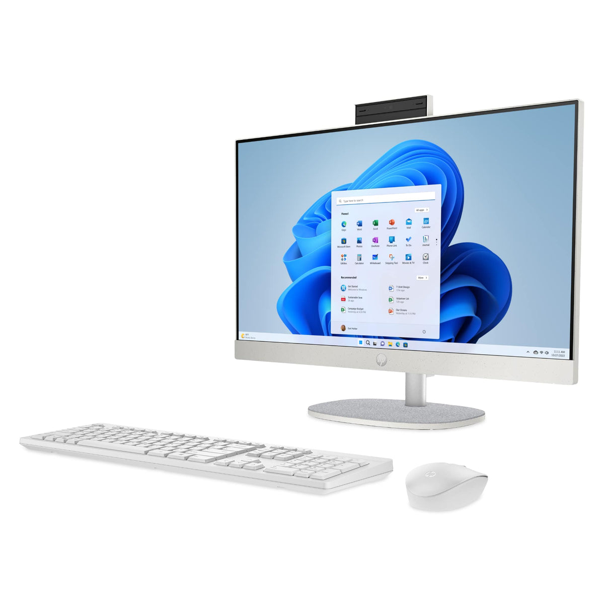 HP - 23.8" Full HD Touch-Screen All-in-One with Adjustable Height - Intel Core i5 1334U 2023 - 8GB Memory - 512GB SSD - Shell White