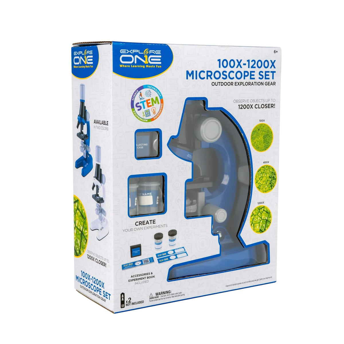 Explore One - ExploreOne 100x-1200x Microscope Set - Blue/White