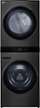 LG - 5.0 Cu. Ft. HE Smart Front Load Washer and 7.4 Cu. Ft. Electric Dryer WashTower with Steam and Center Control - Black Steel