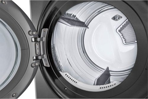 LG - 5.0 Cu. Ft. HE Smart Front Load Washer and 7.4 Cu. Ft. Electric Dryer WashTower with Steam and Center Control - Black Steel