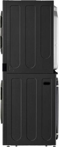 LG - 5.0 Cu. Ft. HE Smart Front Load Washer and 7.4 Cu. Ft. Electric Dryer WashTower with Steam and Center Control - Black Steel