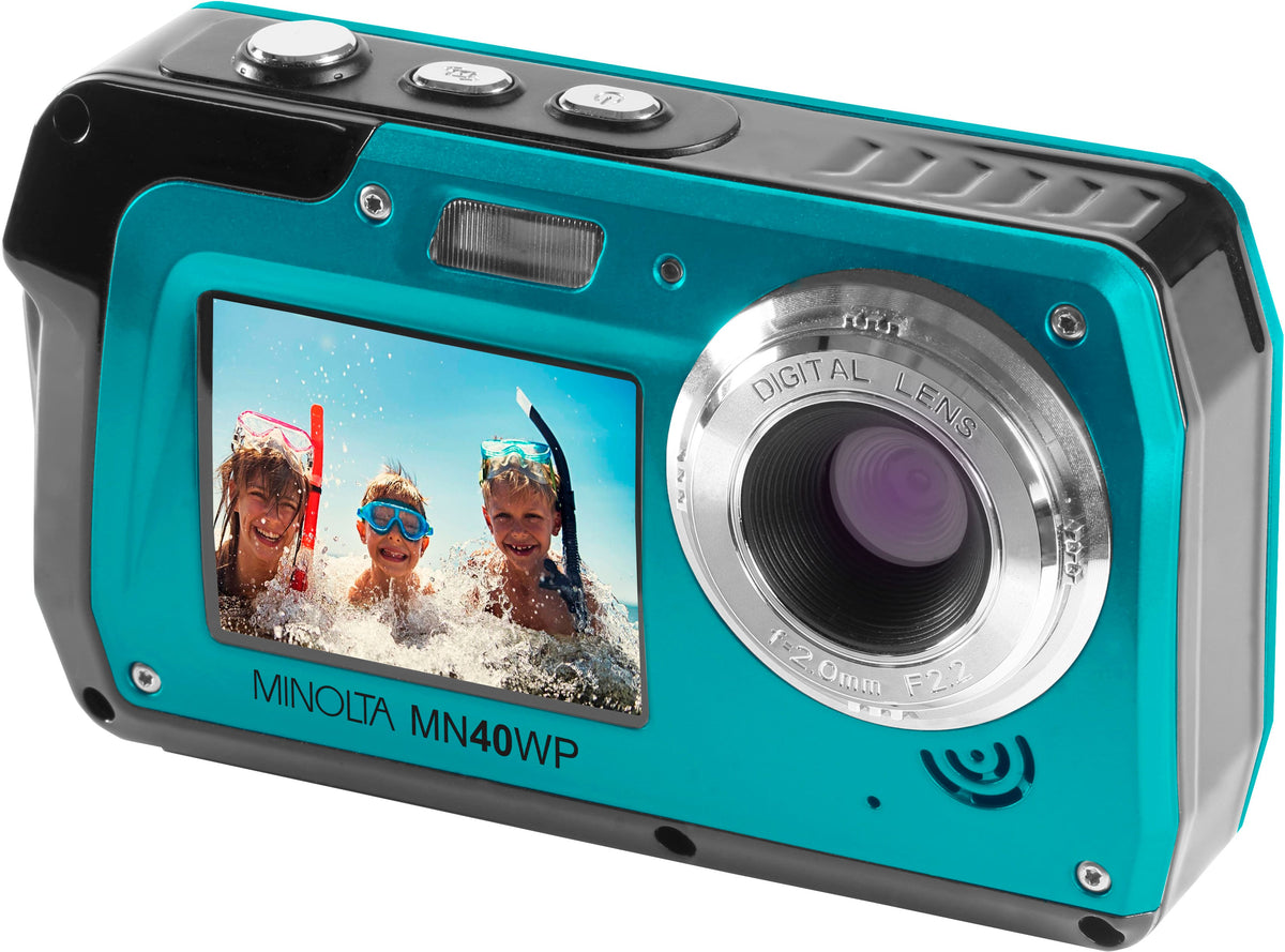 Minolta - MN40WP 48.0 Megapixel Waterproof Digital Camera - Blue