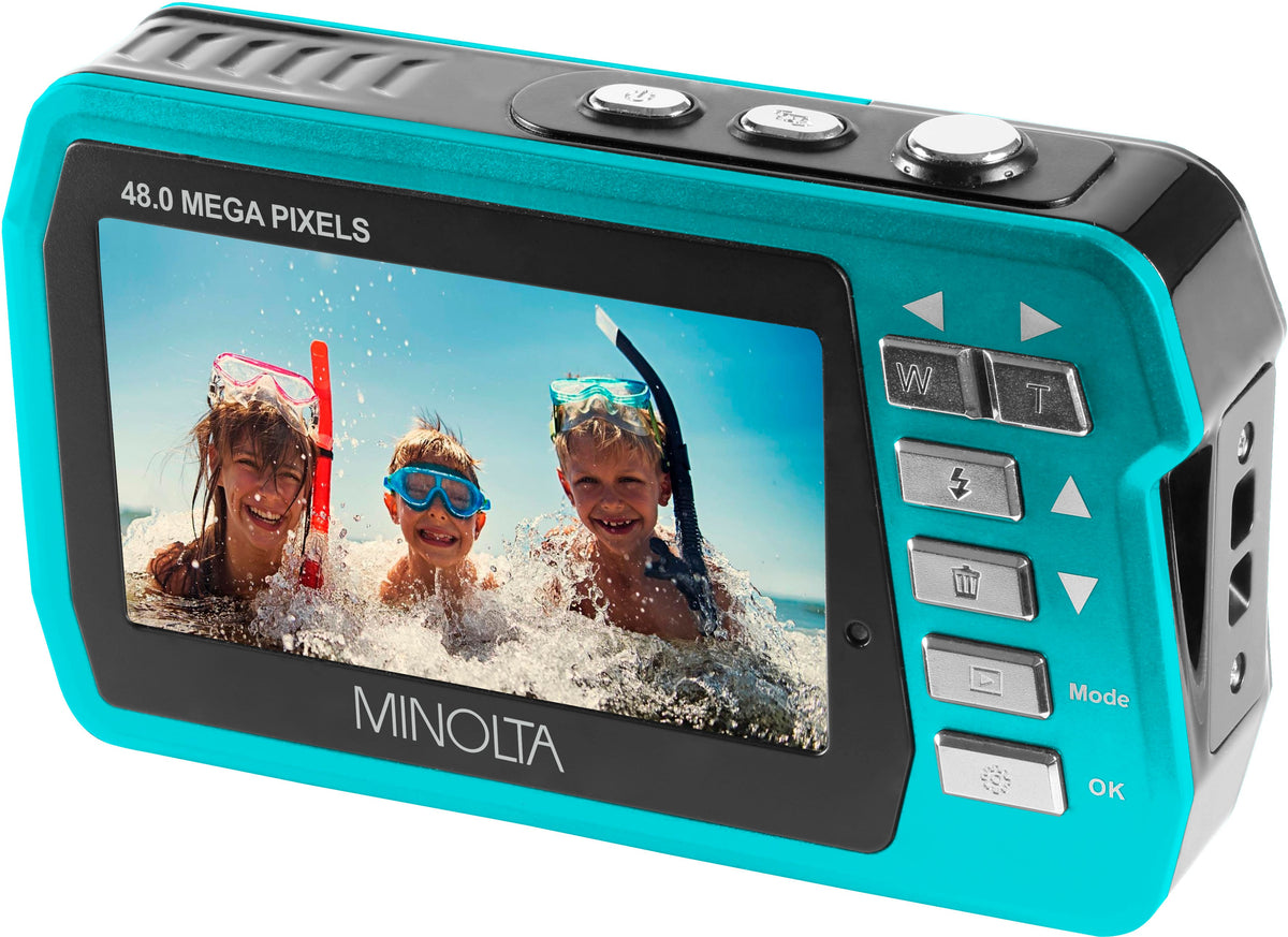 Minolta - MN40WP 48.0 Megapixel Waterproof Digital Camera - Blue