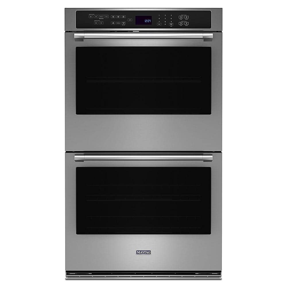 Maytag - 30" Built-In Electric Convection Double Wall Oven with Air Fry - Stainless Steel