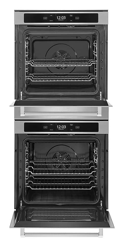 KitchenAid - 24" Built-In Electric Convection Double Wall Oven with WiFi - Stainless Steel