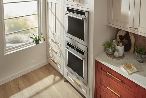 KitchenAid - 24" Built-In Electric Convection Double Wall Oven with WiFi - Stainless Steel