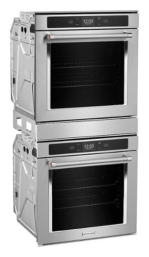KitchenAid - 24" Built-In Electric Convection Double Wall Oven with WiFi - Stainless Steel