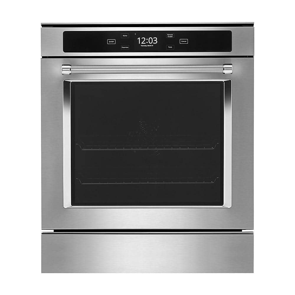 KitchenAid - 24" Built-In Electric Convection Single Wall Oven with WiFi - Stainless Steel