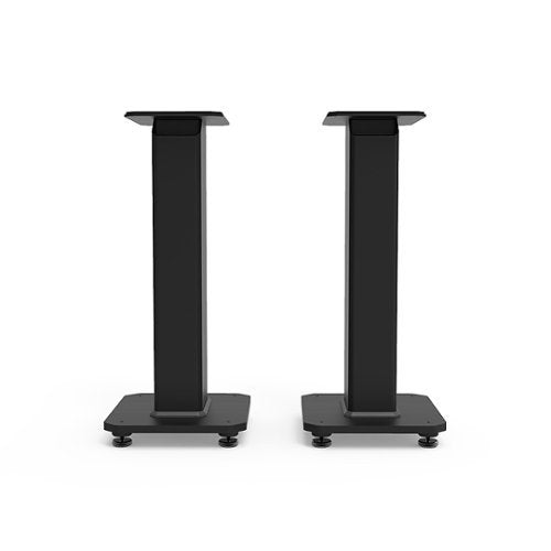 Kanto - 22" Tall Fillable Bookshelf Speaker Floor Stands (Pair) - Black