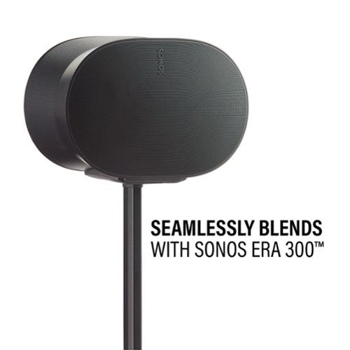 SANUS Elite - Height Adjustable Speaker Stands for Sonos Era 100 and Sonos Era 300 Speakers - Sold in Pairs - Black