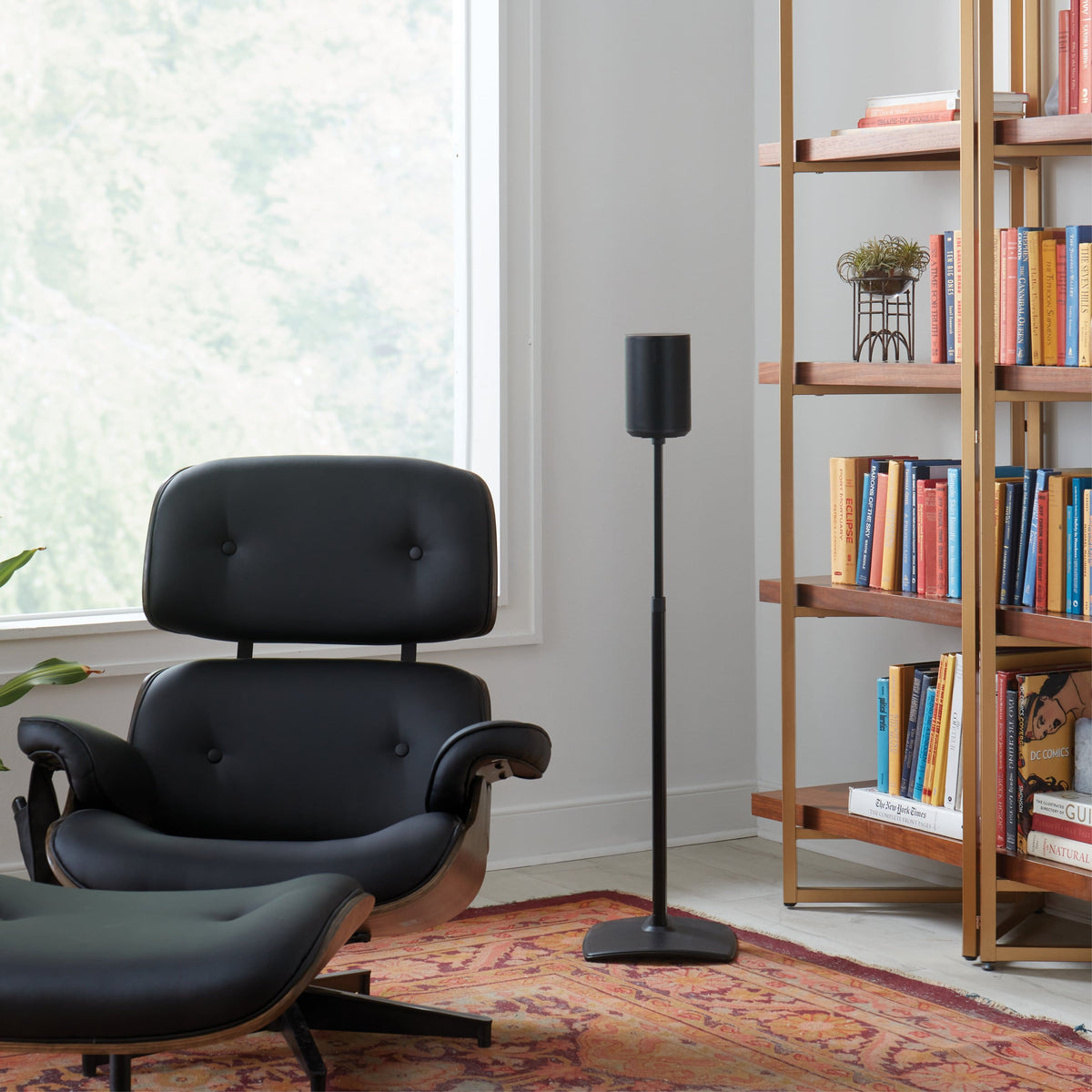 SANUS Elite - Height Adjustable Speaker Stands for Sonos Era 100 and Sonos Era 300 Speakers - Sold in Pairs - Black