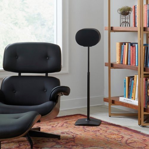 SANUS Elite - Height Adjustable Speaker Stands for Sonos Era 100 and Sonos Era 300 Speakers - Sold in Pairs - Black