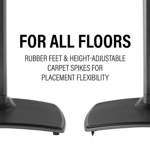 SANUS Elite - Height Adjustable Speaker Stands for Sonos Era 100 and Sonos Era 300 Speakers - Sold in Pairs - Black