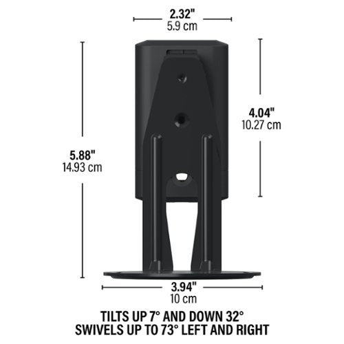 SANUS Elite - Adjustable Speaker Wall Mount for Sonos Era 100 and Era 300 Speakers - Pair - Black