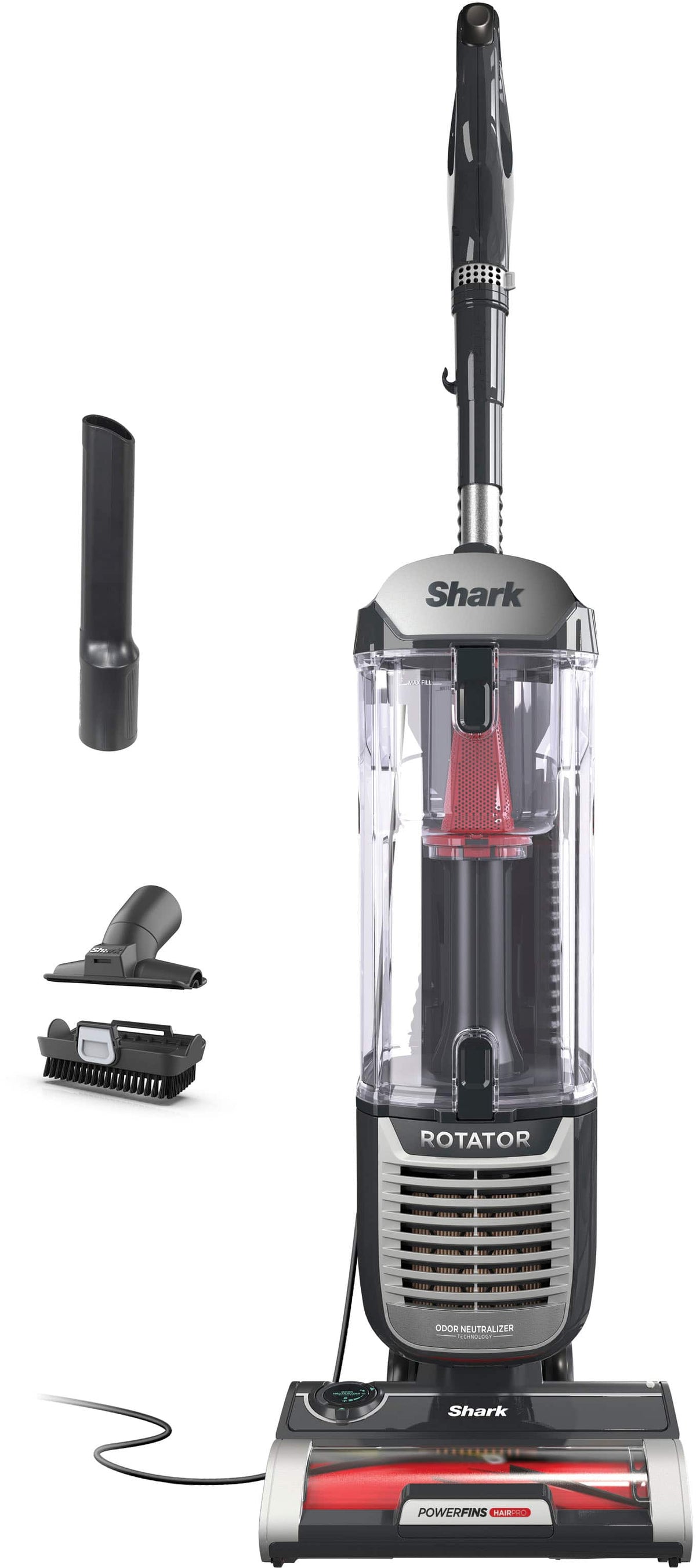 Shark - Rotator with PowerFins HairPro and Odor Neutralizer Technology Upright Vacuum - Charcoal