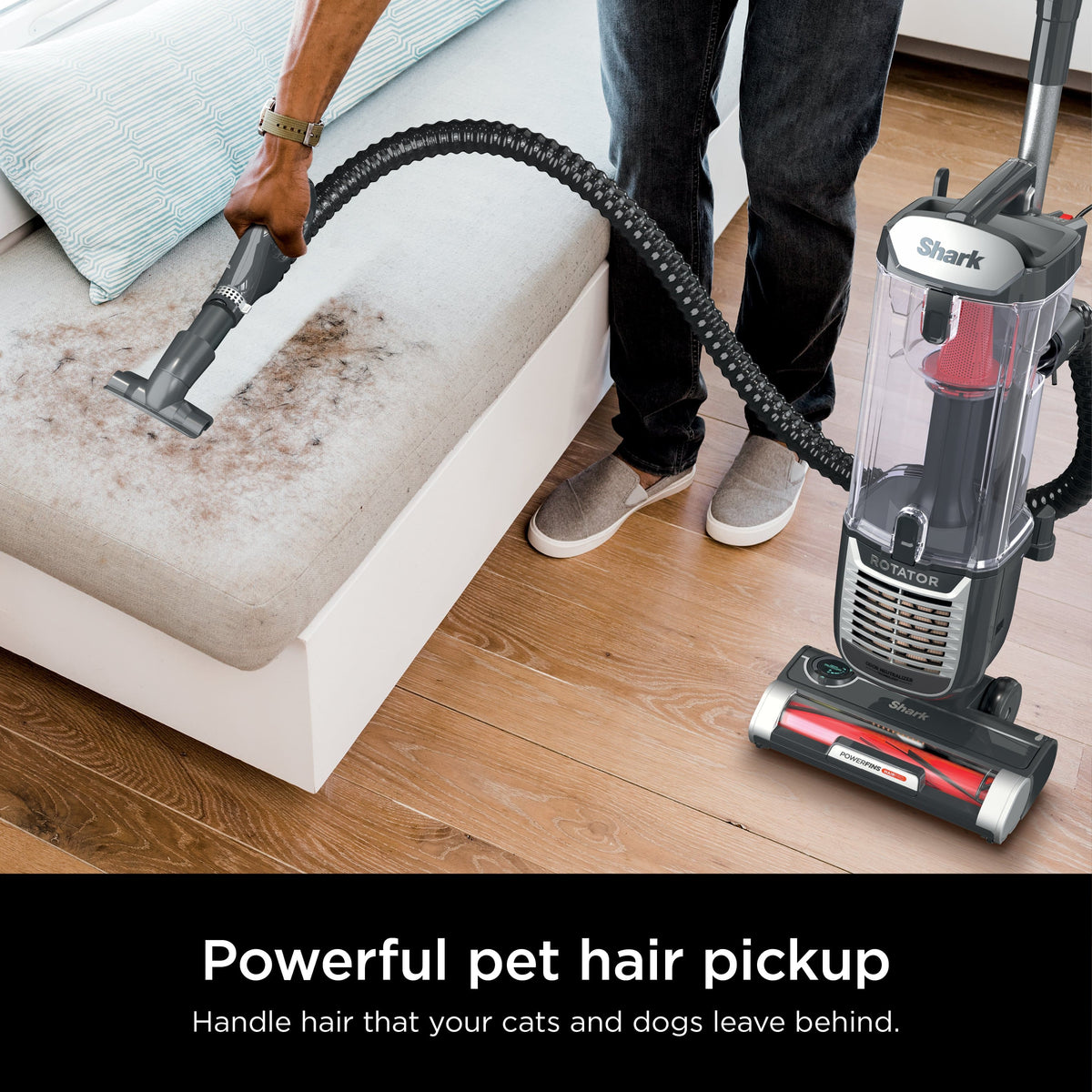 Shark - Rotator with PowerFins HairPro and Odor Neutralizer Technology Upright Vacuum - Charcoal