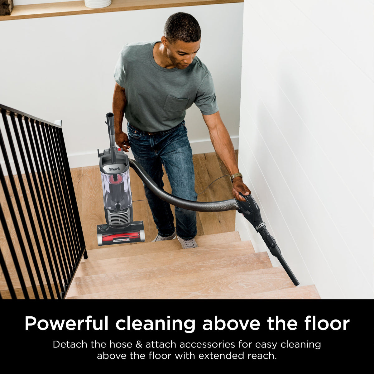 Shark - Rotator with PowerFins HairPro and Odor Neutralizer Technology Upright Vacuum - Charcoal